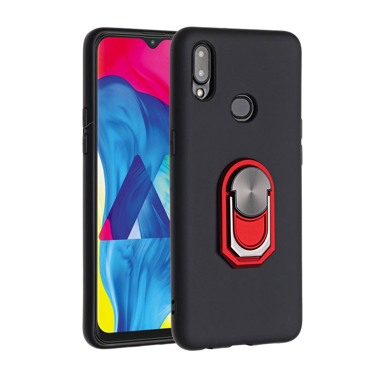For Samsung Galaxy A10S PC + TPU Shockproof Protective Case with Ring Holder