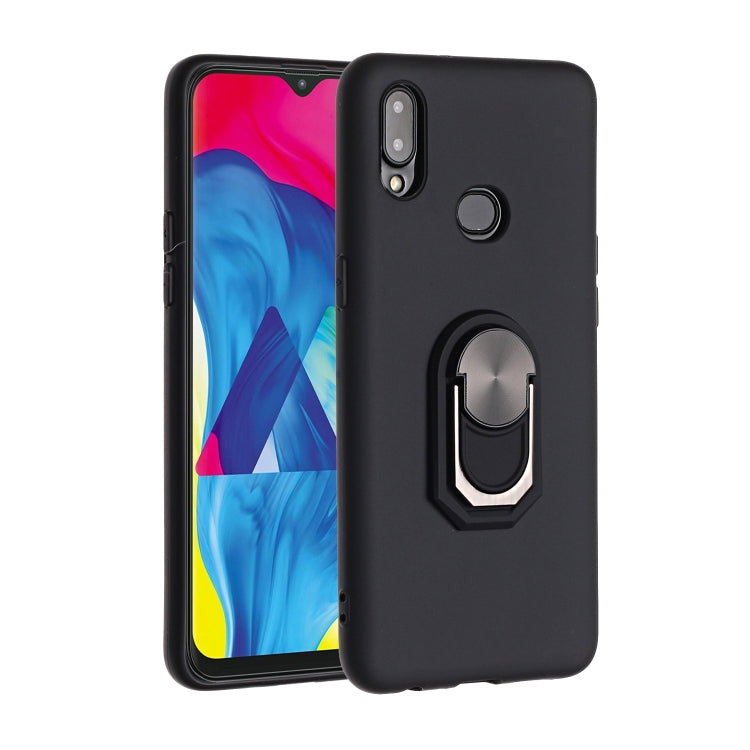 For Samsung Galaxy A10S PC + TPU Shockproof Protective Case with Ring Holder