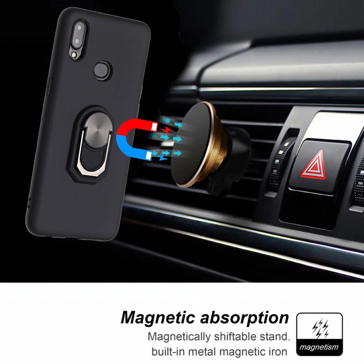 For Samsung Galaxy A10S PC + TPU Shockproof Protective Case with Ring Holder