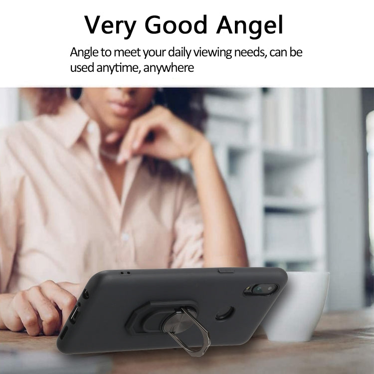 For Samsung Galaxy A10S PC + TPU Shockproof Protective Case with Ring Holder