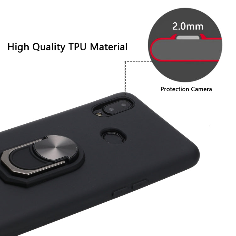 For Samsung Galaxy A10S PC + TPU Shockproof Protective Case with Ring Holder