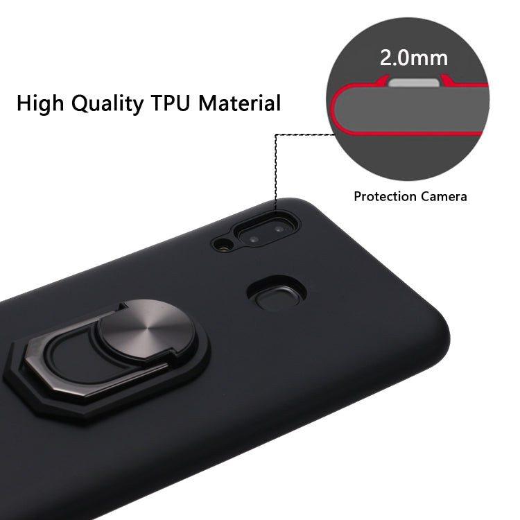 For Samsung Galaxy A20 PC + TPU Shockproof Protective Case with Ring Holder