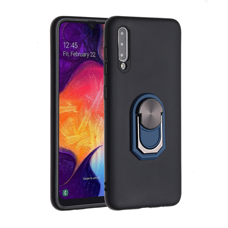For Samsung Galaxy A50 PC + TPU Shockproof Protective Case with Ring Holder