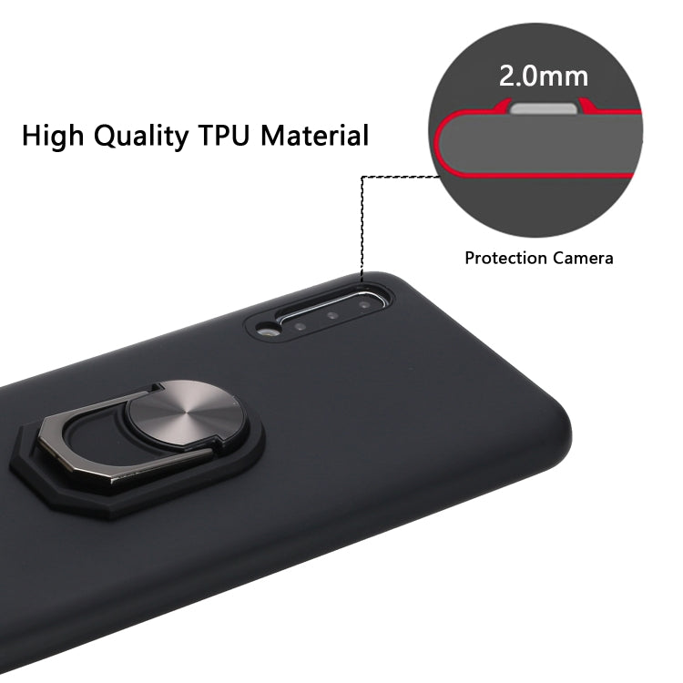 For Samsung Galaxy A50 PC + TPU Shockproof Protective Case with Ring Holder