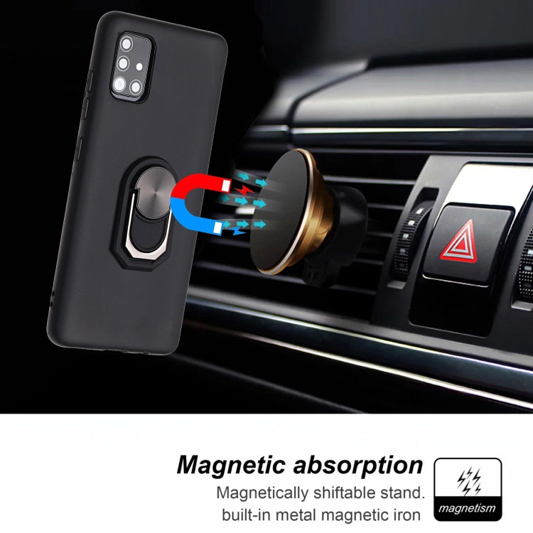 For Samsung Galaxy A51 5G PC + TPU Shockproof Protective Case with Ring Holder