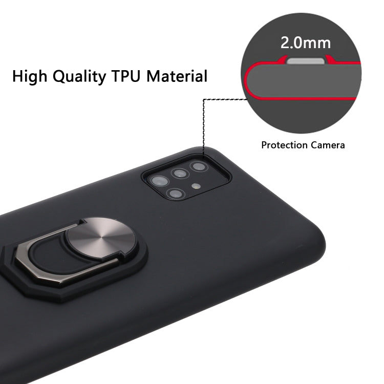 For Samsung Galaxy A51 5G PC + TPU Shockproof Protective Case with Ring Holder