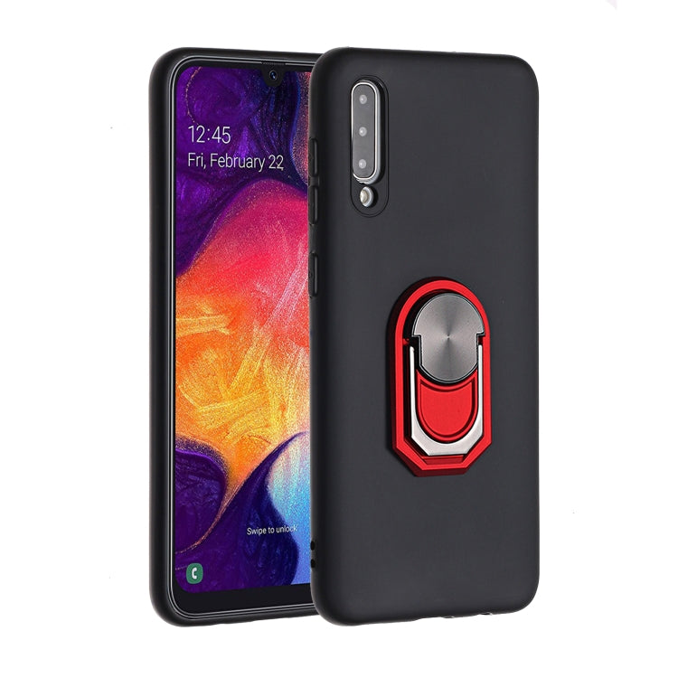 For Samsung Galaxy A70 PC + TPU Shockproof Protective Case with Ring Holder