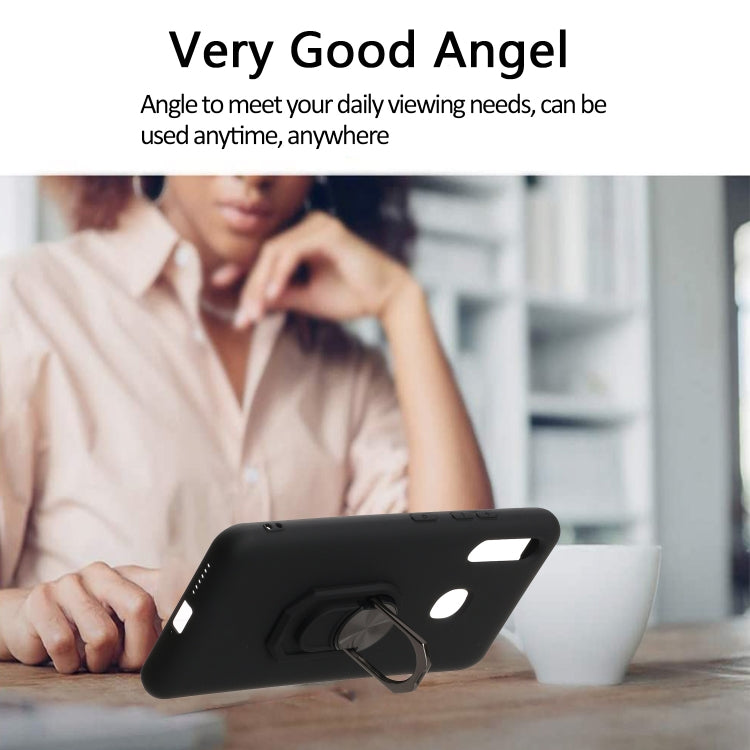 For Samsung Galaxy A70e PC + TPU Shockproof Protective Case with Ring Holder