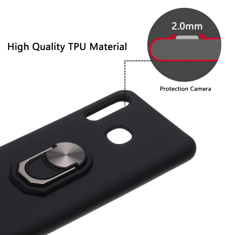 For Samsung Galaxy A70e PC + TPU Shockproof Protective Case with Ring Holder