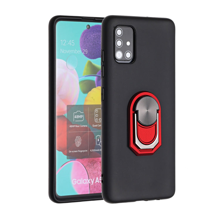 For Samsung Galaxy A71 PC + TPU Shockproof Protective Case with Ring Holder