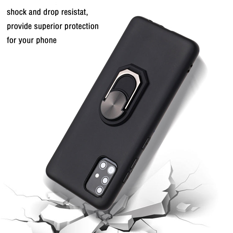 For Samsung Galaxy A71 PC + TPU Shockproof Protective Case with Ring Holder