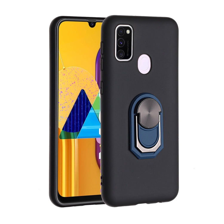 For Samsung Galaxy M30S PC + TPU Shockproof Protective Case with Ring Holder