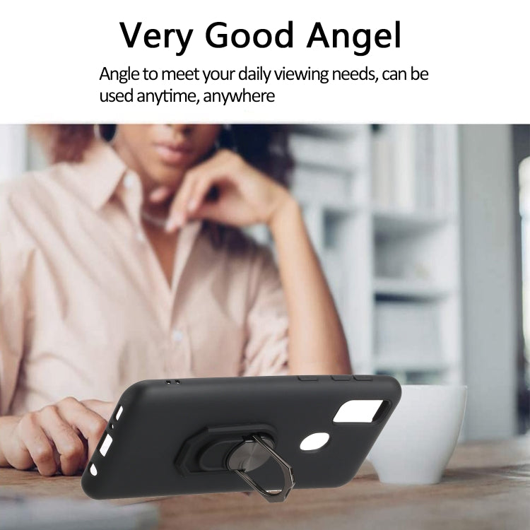 For Samsung Galaxy M30S PC + TPU Shockproof Protective Case with Ring Holder