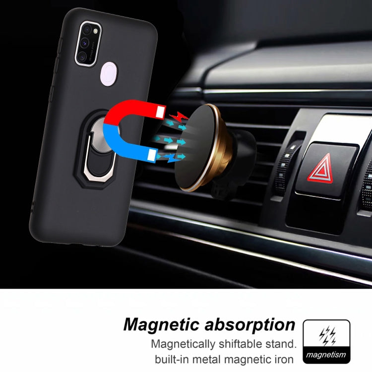 For Samsung Galaxy M30S PC + TPU Shockproof Protective Case with Ring Holder