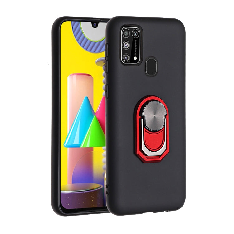 For Samsung Galaxy M31 PC + TPU Shockproof Protective Case with Ring Holder