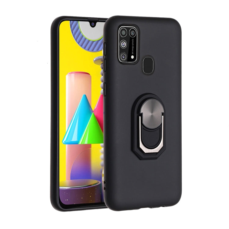For Samsung Galaxy M31 PC + TPU Shockproof Protective Case with Ring Holder