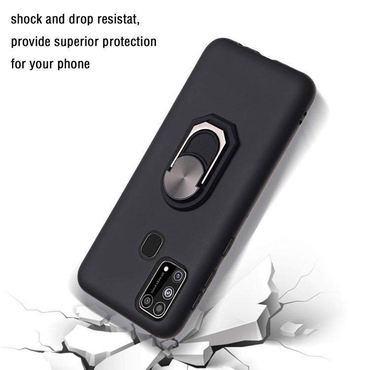 For Samsung Galaxy M31 PC + TPU Shockproof Protective Case with Ring Holder