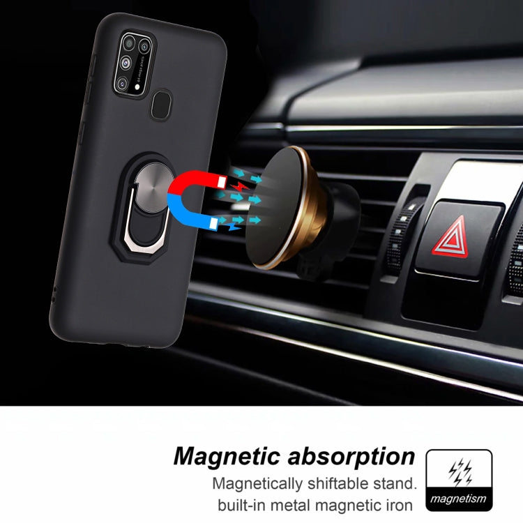 For Samsung Galaxy M31 PC + TPU Shockproof Protective Case with Ring Holder