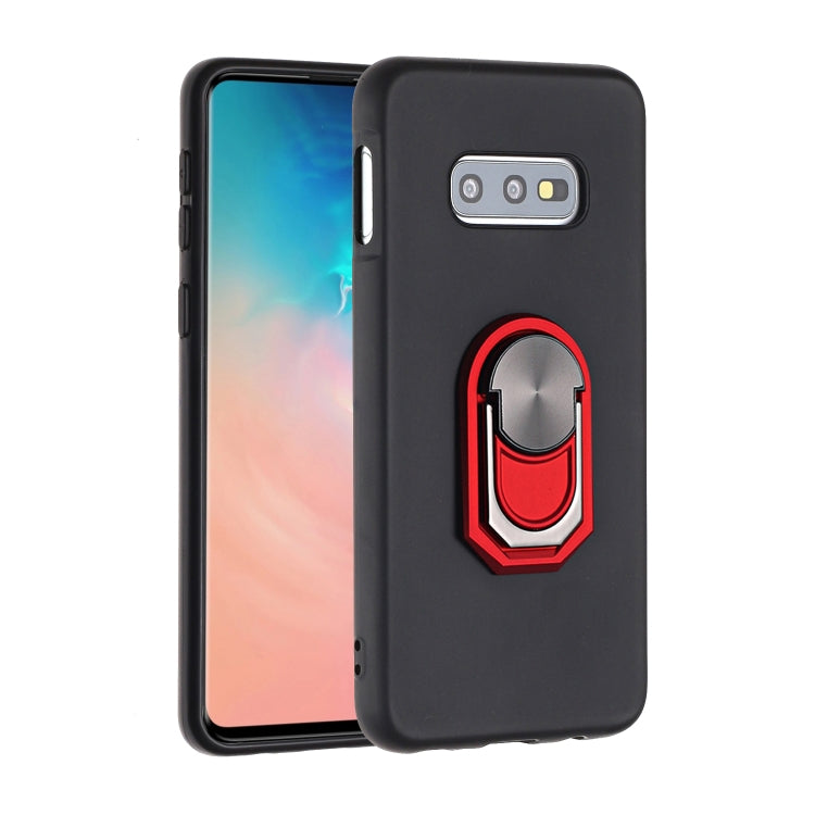 For Samsung Galaxy S10e PC + TPU Shockproof Protective Case with Ring Holder(Red)