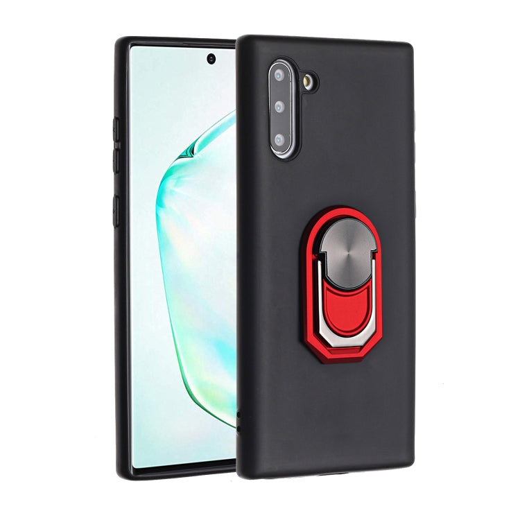 For Samsung Galaxy Note10 PC + TPU Shockproof Protective Case with Ring Holder(Red)