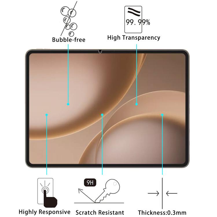 For OPPO Pad 5 Pro 13.2 2pcs 9H 0.3mm Explosion-proof Tempered Glass Film