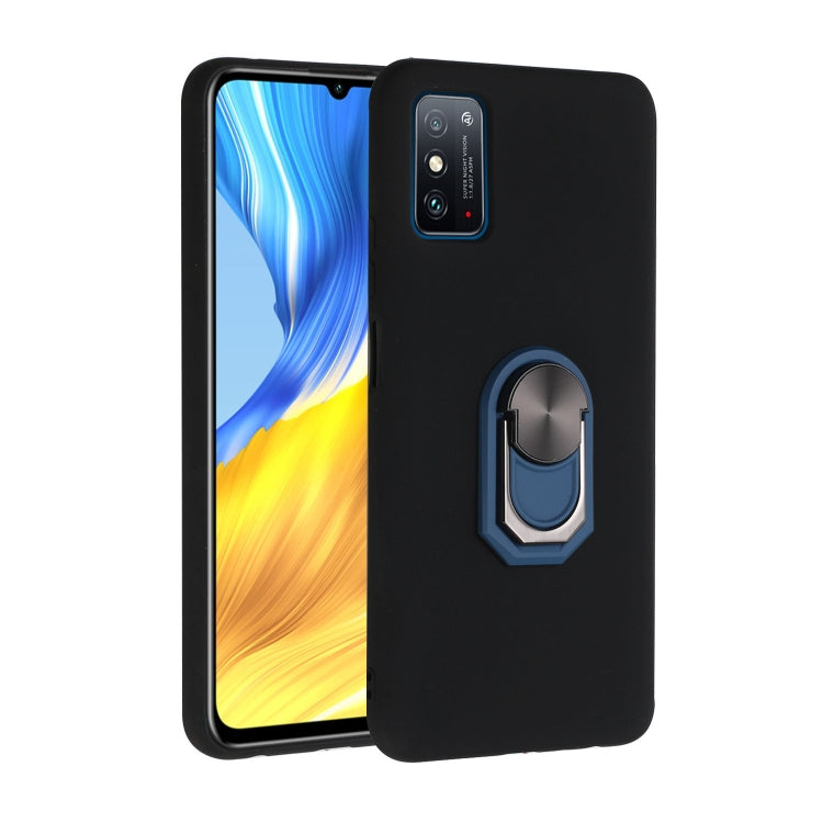 For Huawei Honor X10 Max 5G Black Armor PC + TPU Shockproof Protective Case with Ring Holder