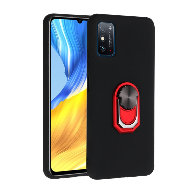 For Huawei Honor X10 Max 5G Black Armor PC + TPU Shockproof Protective Case with Ring Holder