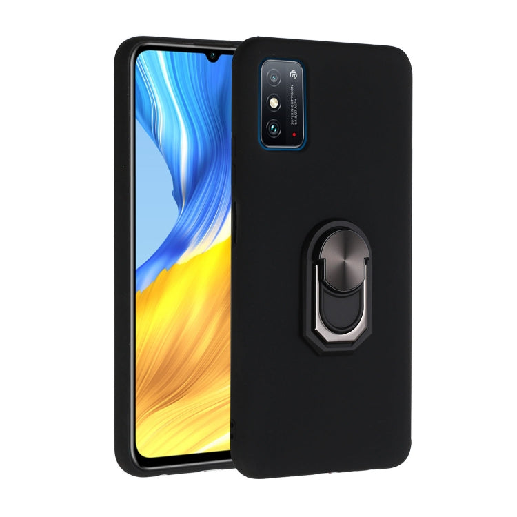 For Huawei Honor X10 Max 5G Black Armor PC + TPU Shockproof Protective Case with Ring Holder