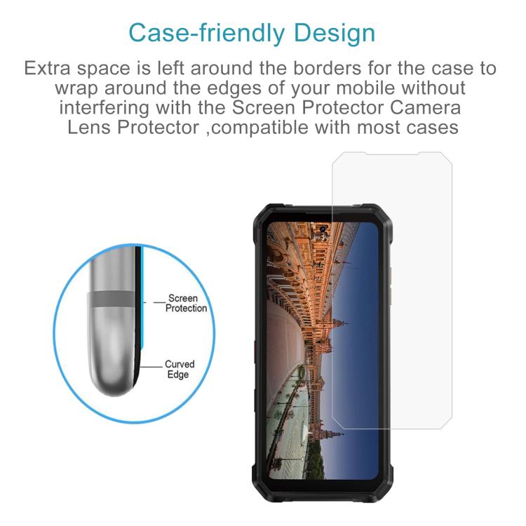 For FOSSiBOT F107 Pro 50pcs 0.26mm 9H 2.5D Tempered Glass Film