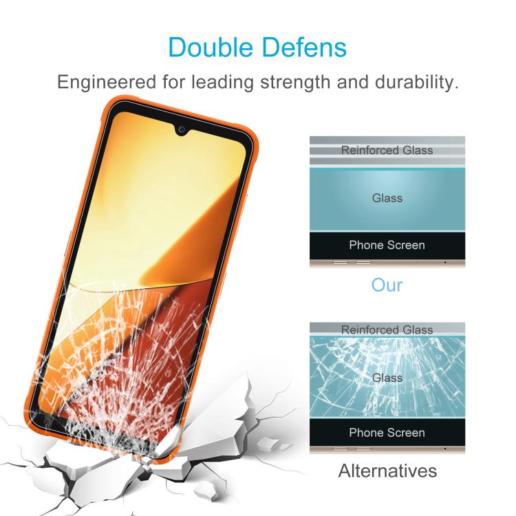For FOSSiBOT F112 Pro 50pcs 0.26mm 9H 2.5D Tempered Glass Film
