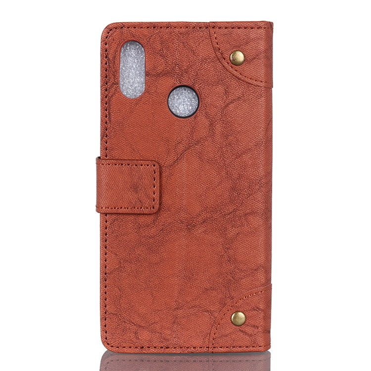 For Vodafone Smart V11 Copper Buckle Retro Crazy Horse Texture Horizontal Flip Leather Case with Holder & Card Slots & Wallet
