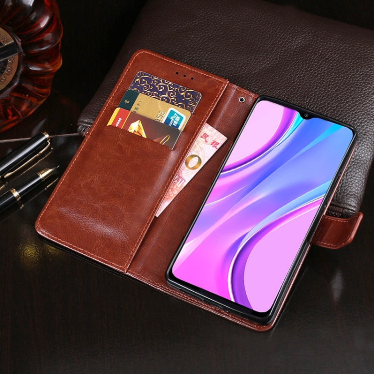 For Xiaomi Redmi 9 idewei Crazy Horse Texture Horizontal Flip Leather Case with Holder & Card Slots & Wallet