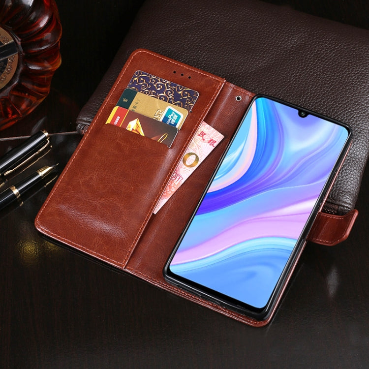 For Huawei Y8p idewei Crazy Horse Texture Horizontal Flip Leather Case with Holder & Card Slots & Wallet