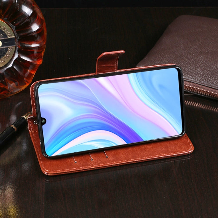 For Huawei Y8p idewei Crazy Horse Texture Horizontal Flip Leather Case with Holder & Card Slots & Wallet