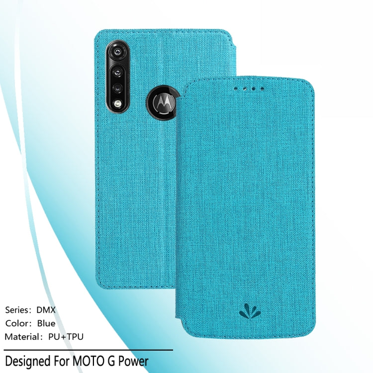 For Motorola Moto G Power ViLi Magnetic Suction Shockproof TPU + PU Horizontal Flip Protective Case with Card Slot & Holder