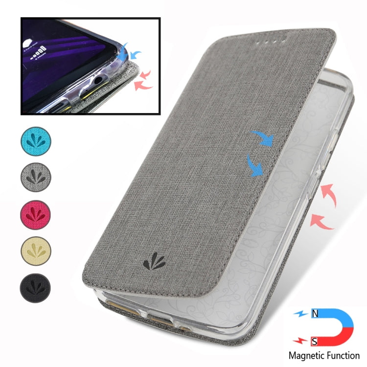 For Motorola Moto G Power ViLi Magnetic Suction Shockproof TPU + PU Horizontal Flip Protective Case with Card Slot & Holder