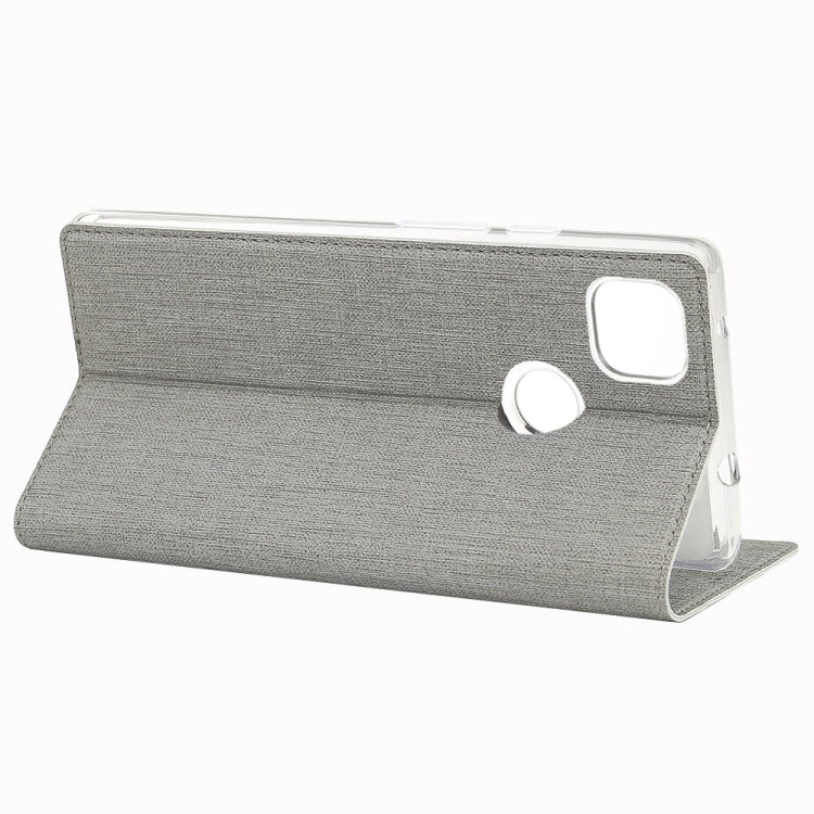 For Google Pixel 4a ViLi Magnetic Suction Shockproof TPU + PU Horizontal Flip Protective Case with Card Slot & Holder