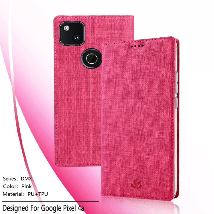 For Google Pixel 4a ViLi Magnetic Suction Shockproof TPU + PU Horizontal Flip Protective Case with Card Slot & Holder