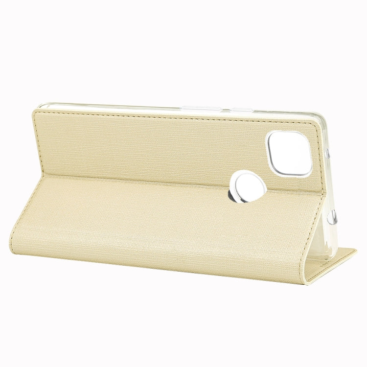 For Google Pixel 4a ViLi Magnetic Suction Shockproof TPU + PU Horizontal Flip Protective Case with Card Slot & Holder