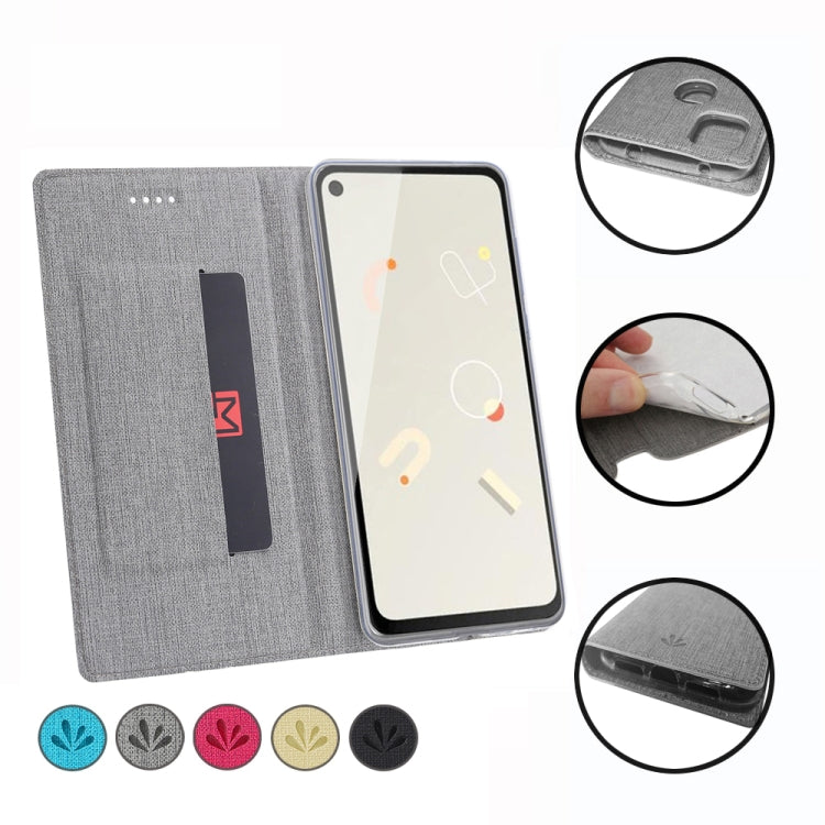 For Google Pixel 4a ViLi Magnetic Suction Shockproof TPU + PU Horizontal Flip Protective Case with Card Slot & Holder