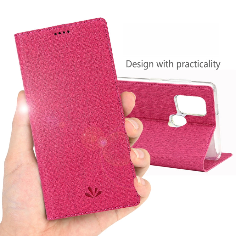 For Samsung Galaxy A21s ViLi Magnetic Suction Shockproof TPU + PU Horizontal Flip Protective Case with Card Slot & Holder