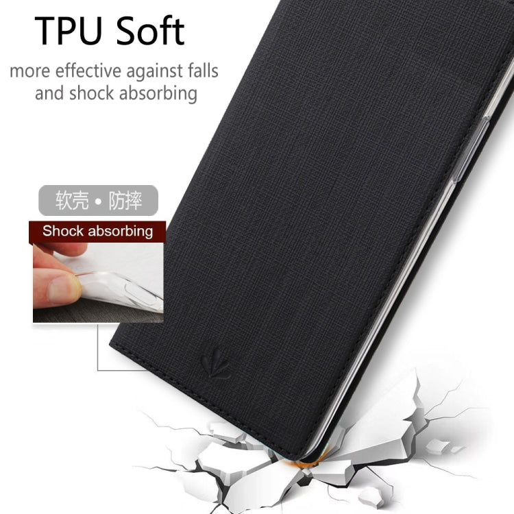 For Samsung Galaxy A21s ViLi Magnetic Suction Shockproof TPU + PU Horizontal Flip Protective Case with Card Slot & Holder