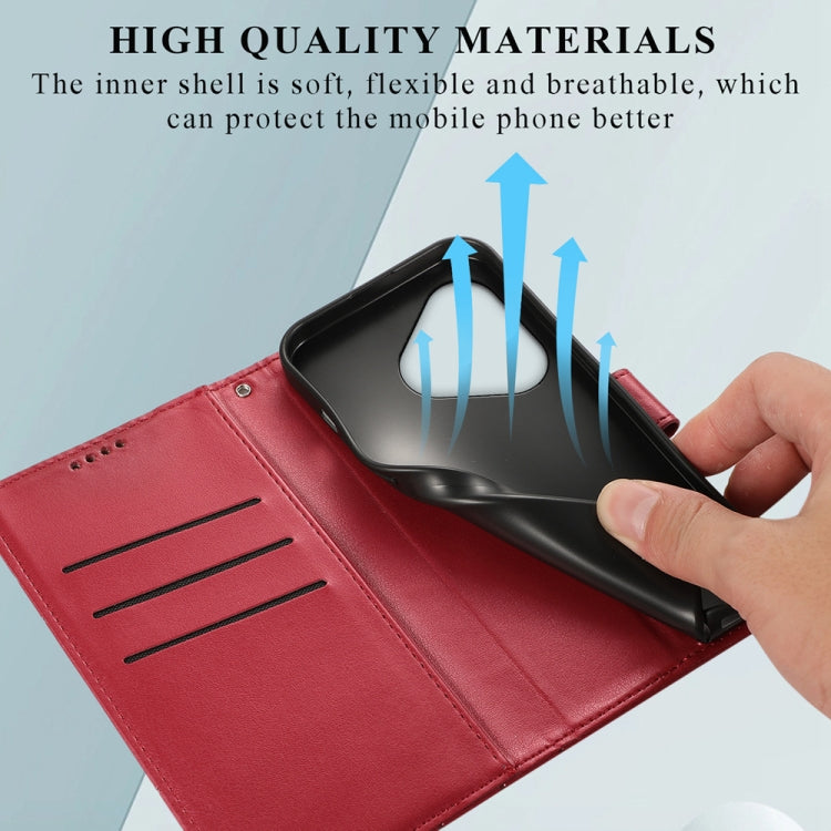 For Realme GT 6 Global PU Genuine Leather Texture Embossed Line Phone Case