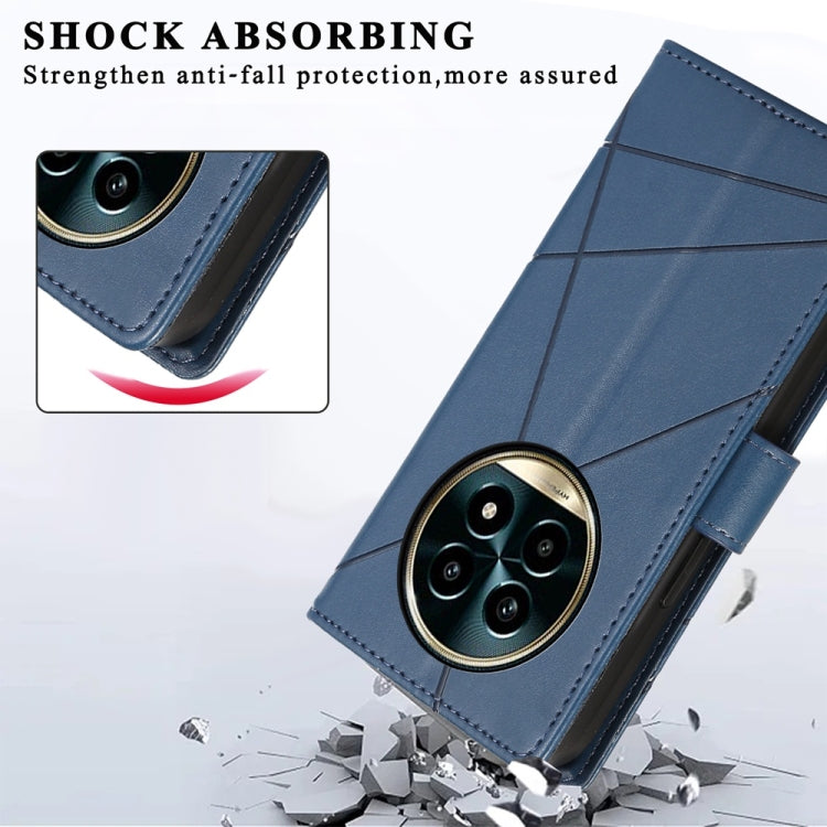 For Realme 13 Pro / 13 Pro+ Global PU Genuine Leather Texture Embossed Line Phone Case