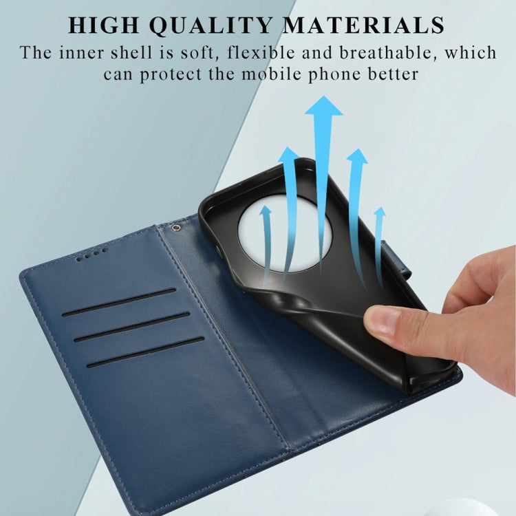 For Realme 13 Pro / 13 Pro+ Global PU Genuine Leather Texture Embossed Line Phone Case