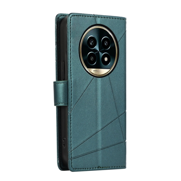 For Realme 13 Pro / 13 Pro+ Global PU Genuine Leather Texture Embossed Line Phone Case