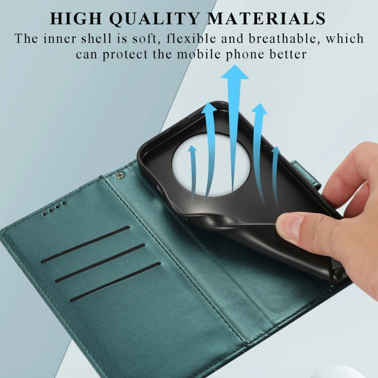 For Realme 13 Pro / 13 Pro+ Global PU Genuine Leather Texture Embossed Line Phone Case