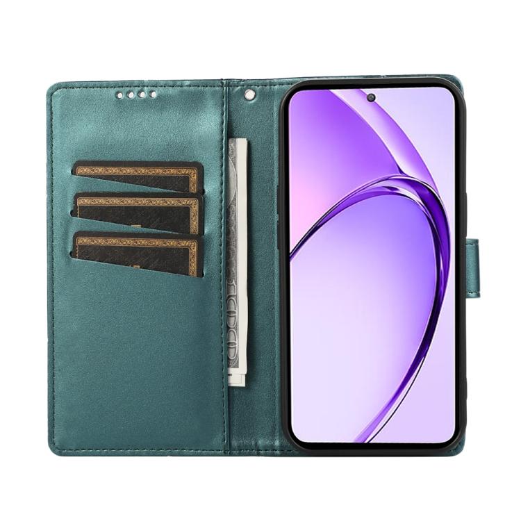 For Realme 14 Pro PU Genuine Leather Texture Embossed Line Phone Case