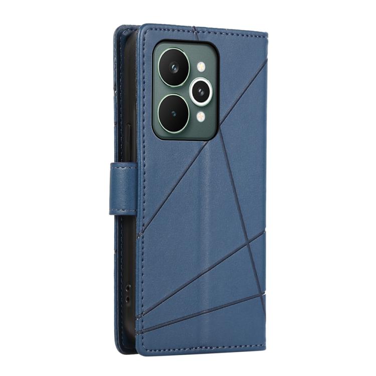 For Realme 15 5G / Realme 15 Pro 5G PU Genuine Leather Texture Embossed Line Phone Case