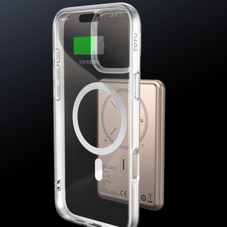 For iPhone 16 TOTUDESIGN PC-5 Crystal Shield Series Magsafe Magnetic Phone Case - Transparent